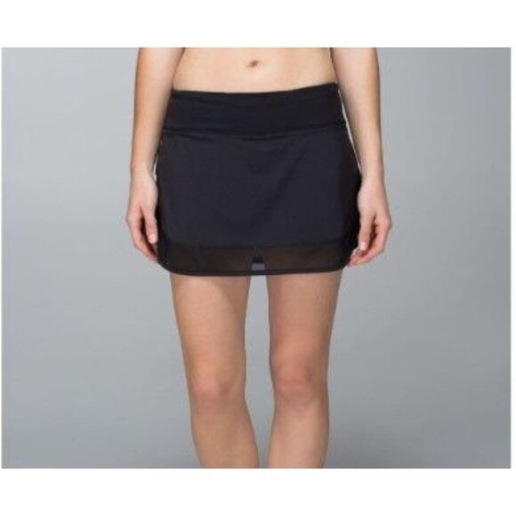 Lululemon Hotty Hot Skirt in Black Size 10 NEW! Run Running Skirt - Picture 1 of 15